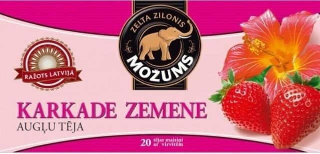 Tea Mozums karkade with strawberries 20*1,5g. Jolly Grocer
