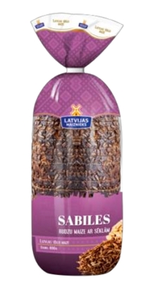 Picture of LATVIJAS MAIZNIEKS - Sabiles rye bread with seeds 800g (box*12)