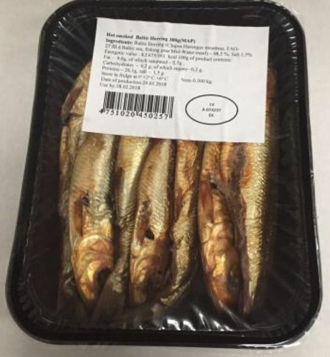 IRBE Hot smoked Baltic herring 300g (box 6). Jolly Grocer