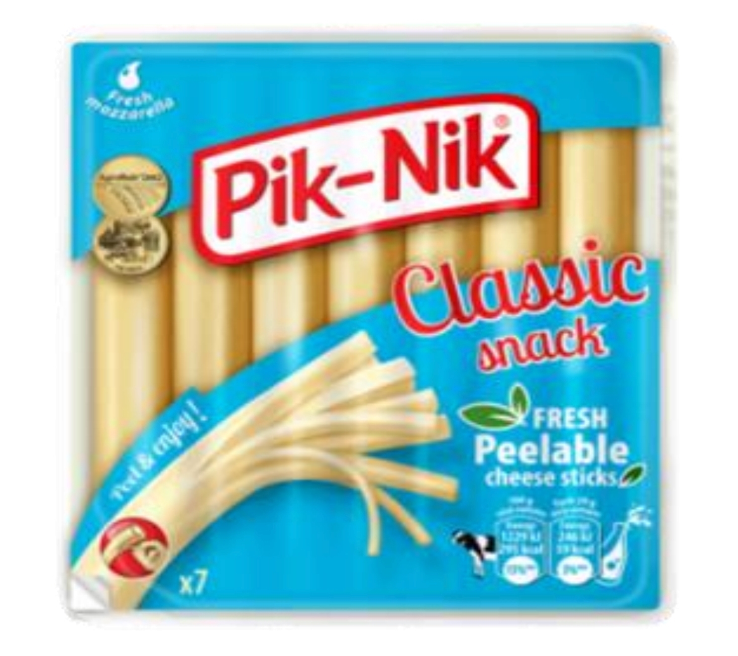 Zemaitijos Pienas "PikNik Classic" fresh cheese strings, 140g (in