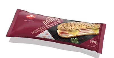 Picture of MANTINGA - French Bread Sandwich with Ham and Cheese, 225g (box*10)