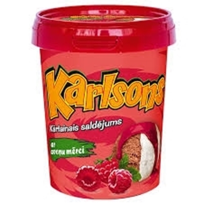 Picture of RPK - "KARLSON" vanilla and chocolate flavour ice cream with raspberry sauce, 500ml  (box*16)