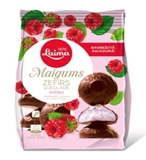 Picture of LAIMA - Maigums Raspberry zephyr in chocolate, 200g (box*10)