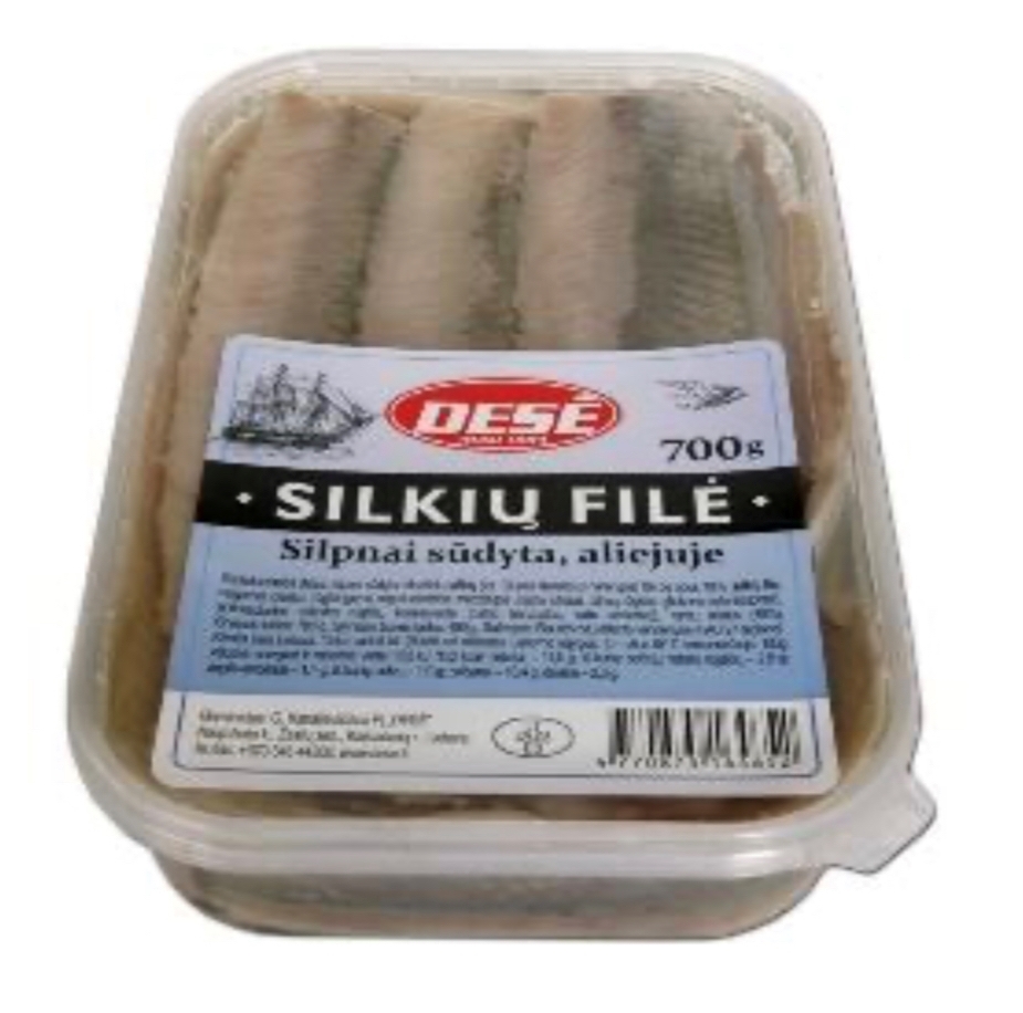 DESE Light salted herring fillet in oil, 700g. Jolly Grocer