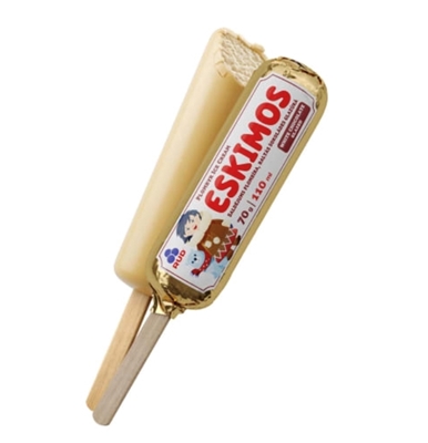 Picture of SMARRT UNITED - Ice Cream "Eskimos" vanilla with white chocolate 110ml (box*40)