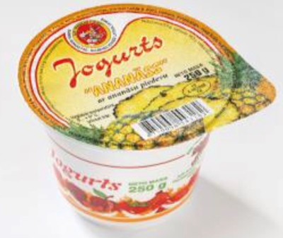 Picture of RANKAS PIENS - Yogurt with Pineapple 250g (box*12)